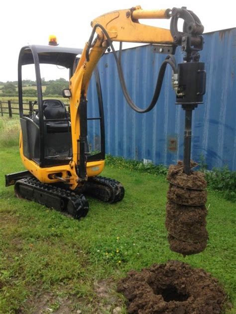 jcb mini excavator auger|mini excavator auger.